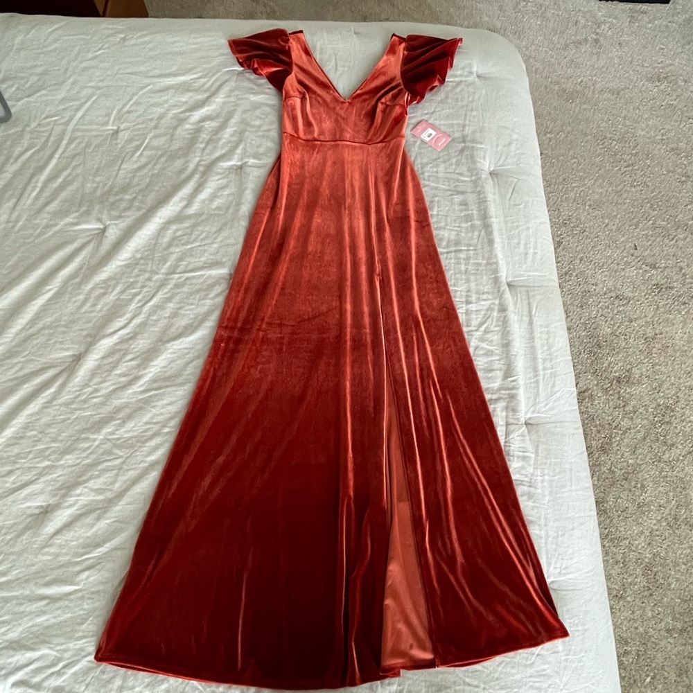 Birdy Grey velvet Hannah bridesmaid dress